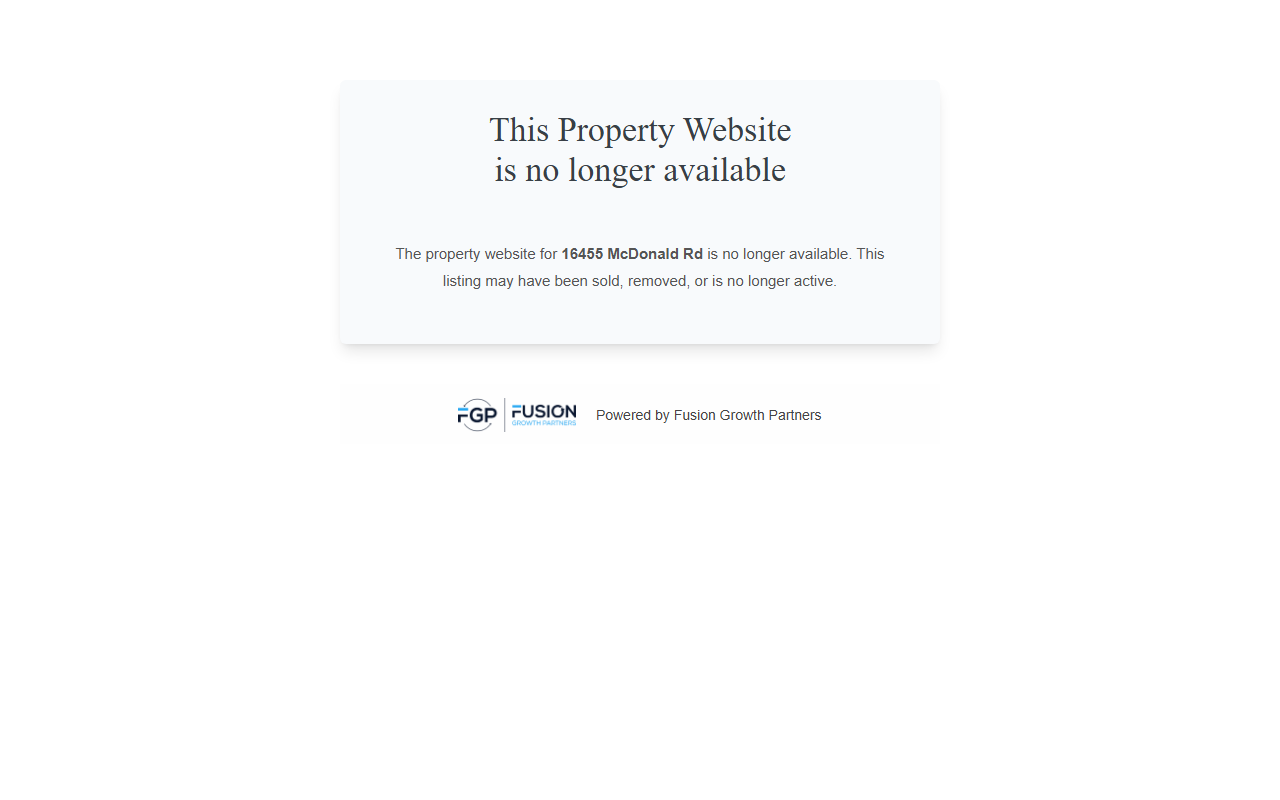16455mcdonaldrd.com screenshot