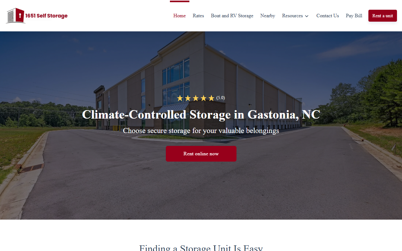 1651storage.com screenshot