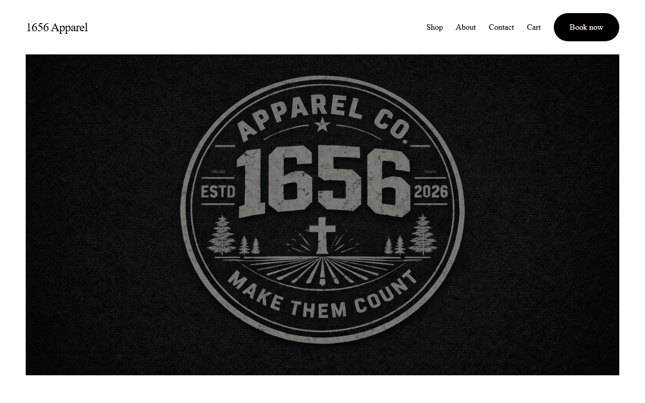 1656apparel.com screenshot