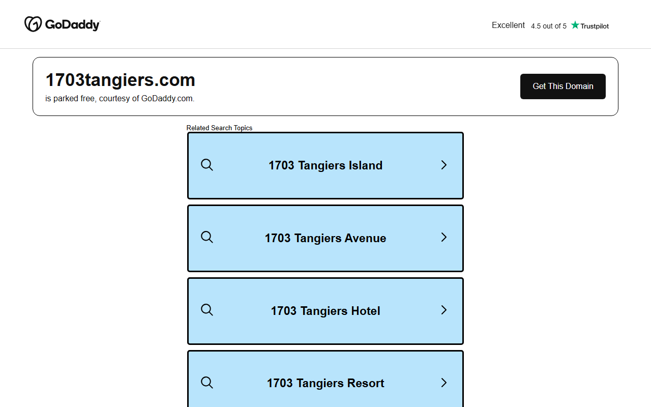 1703tangiers.com screenshot