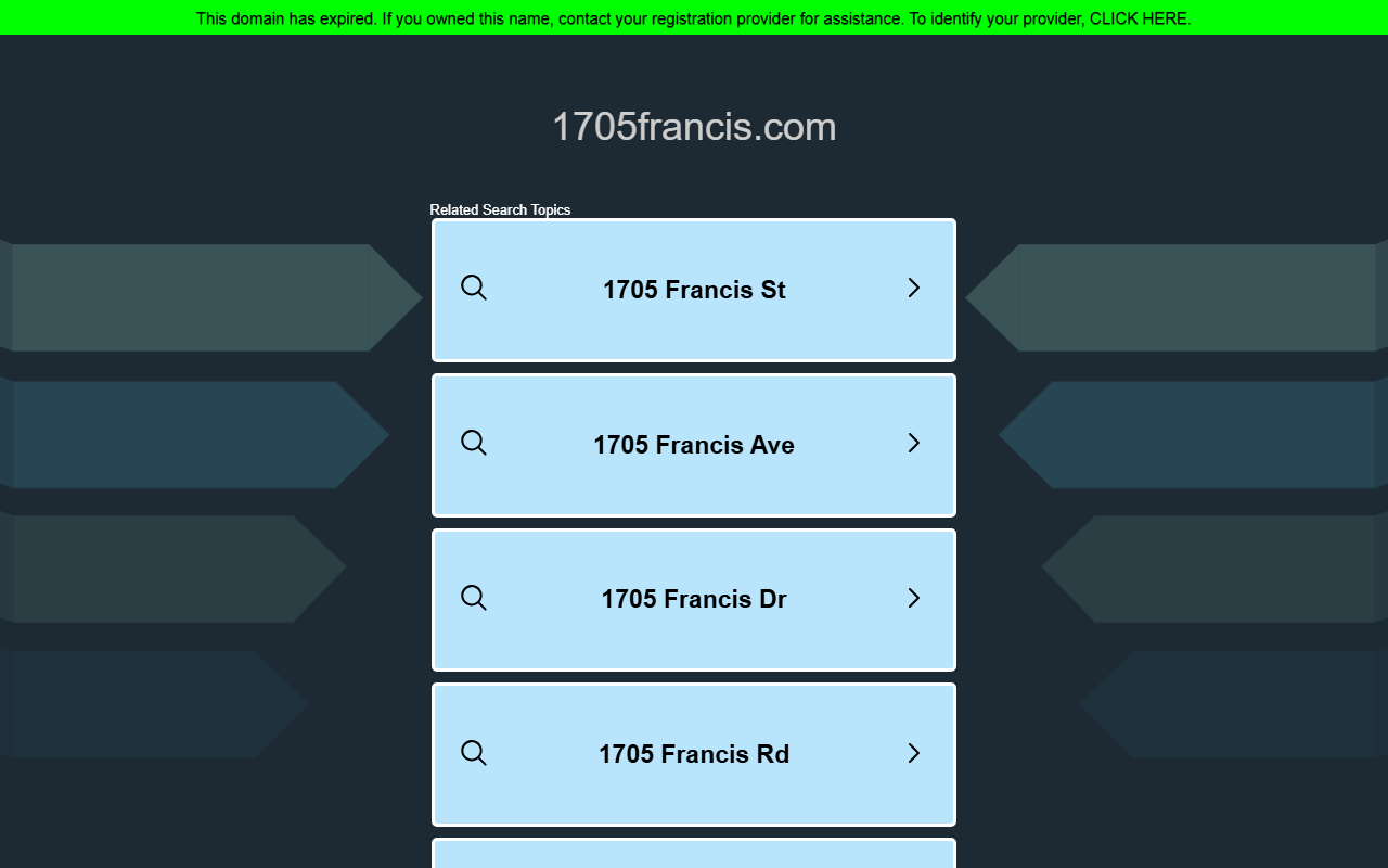 1705francis.com screenshot