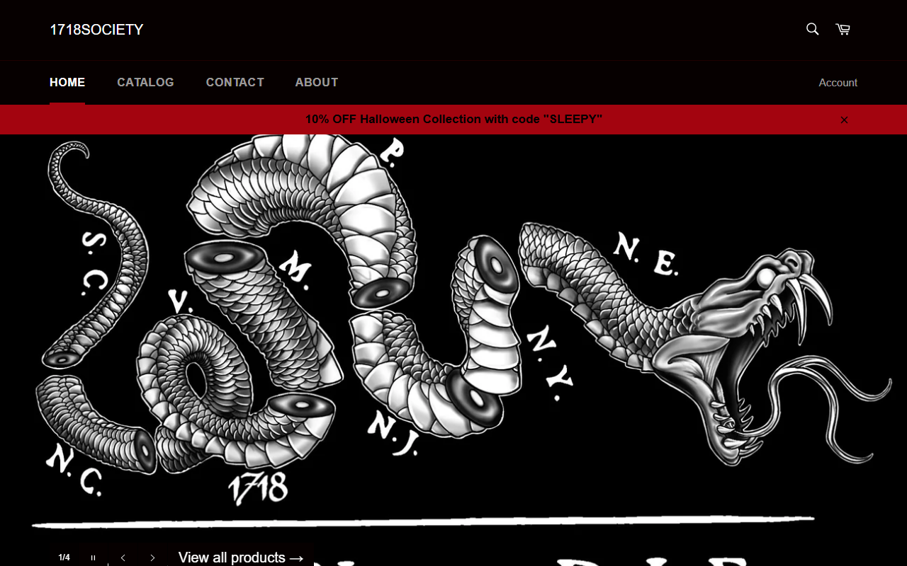 1718society.com screenshot