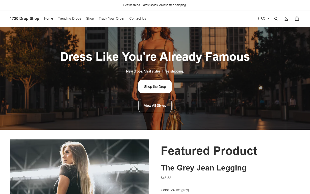 1720dropshop.com screenshot