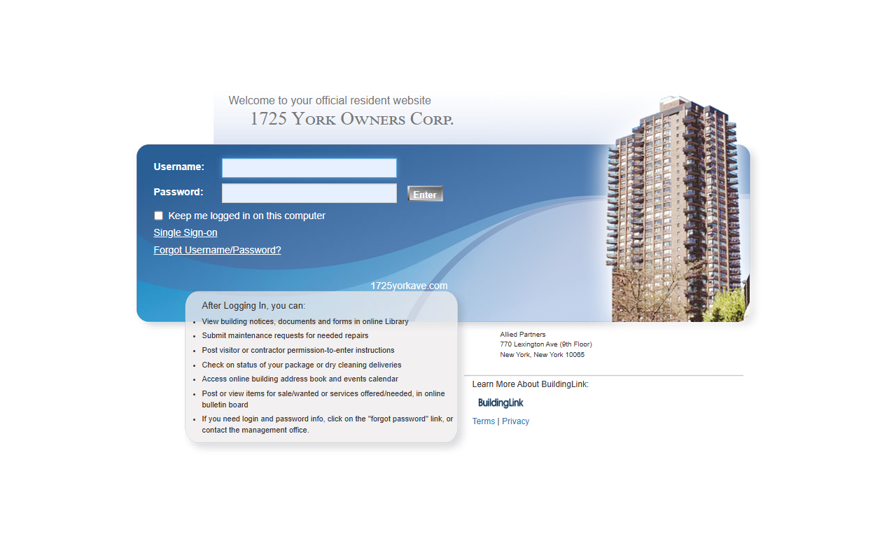 1725yorkave.com screenshot