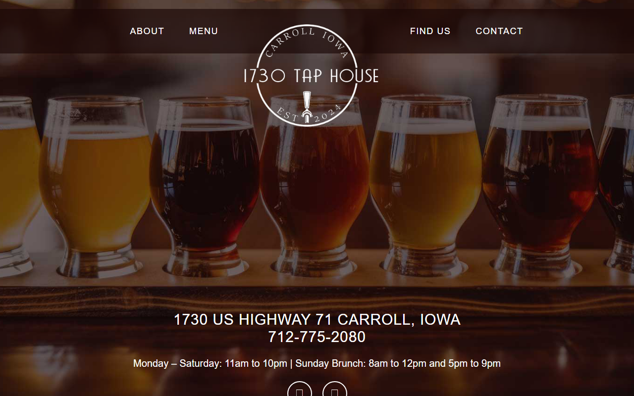 1730taphouse.com screenshot