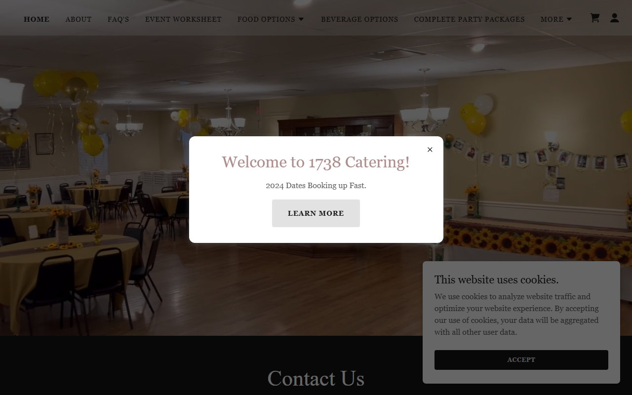 1738catering.com screenshot