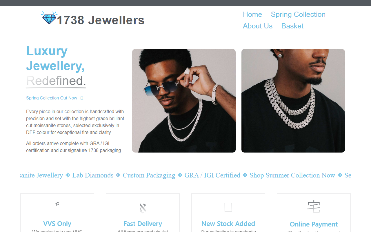 1738jewellers.com screenshot