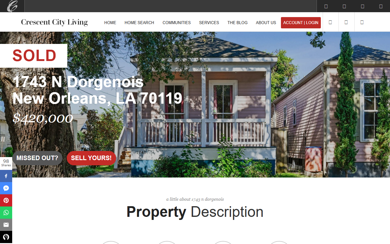 1743dorgenois.com screenshot