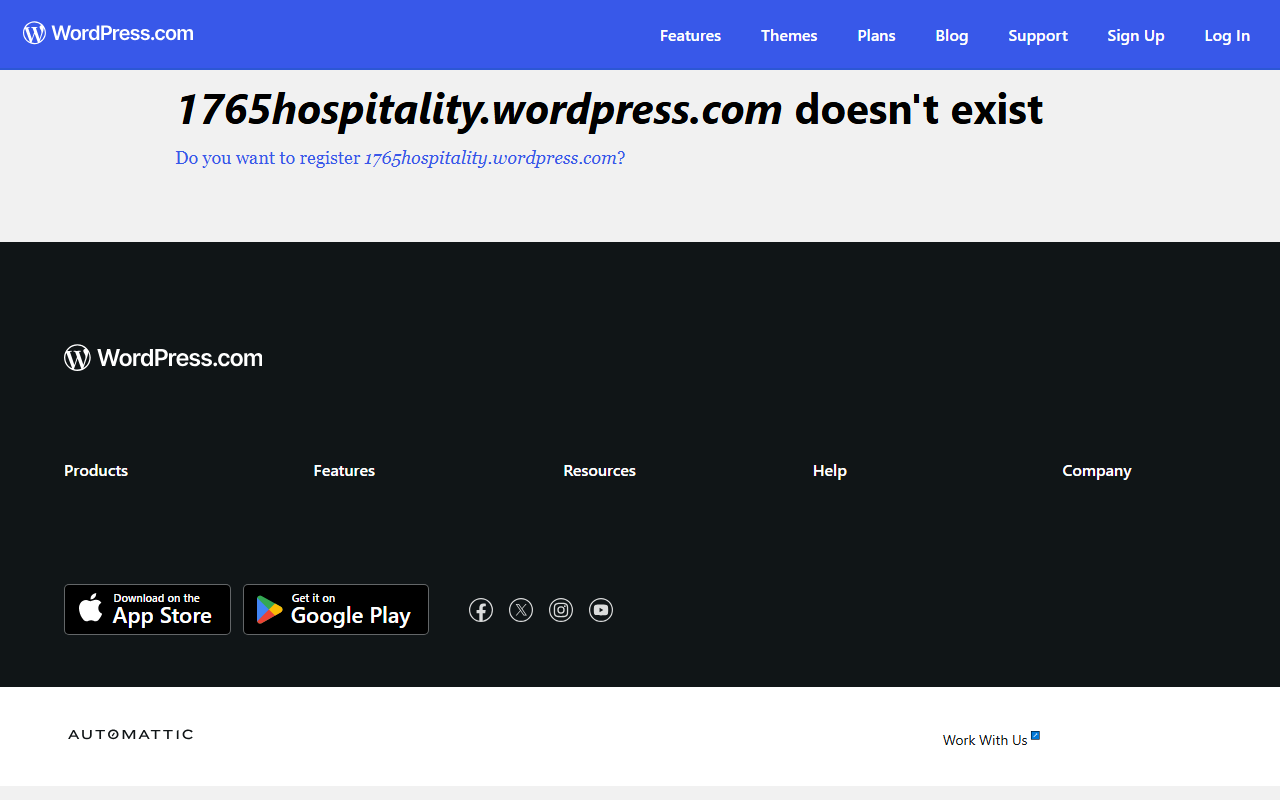 1765hospitality.com screenshot