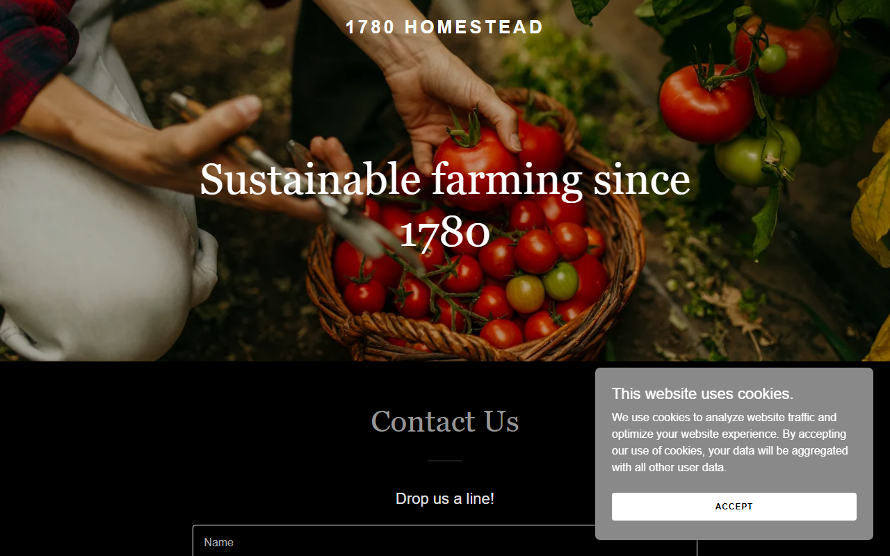 1780homestead.com screenshot