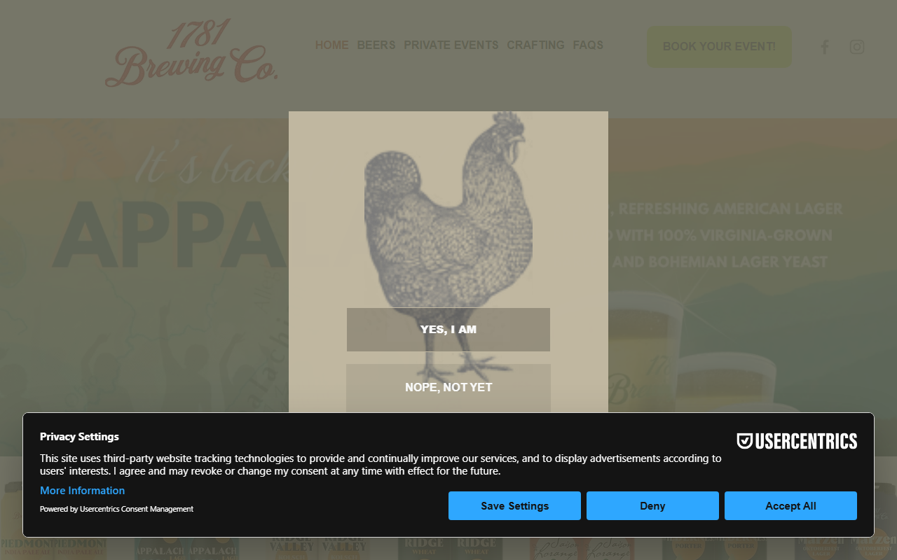 1781brewing.com screenshot