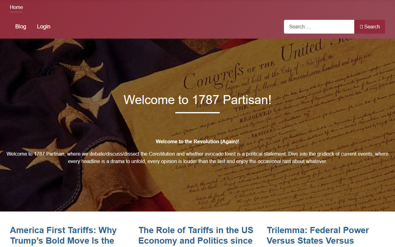 1787partisan.com screenshot