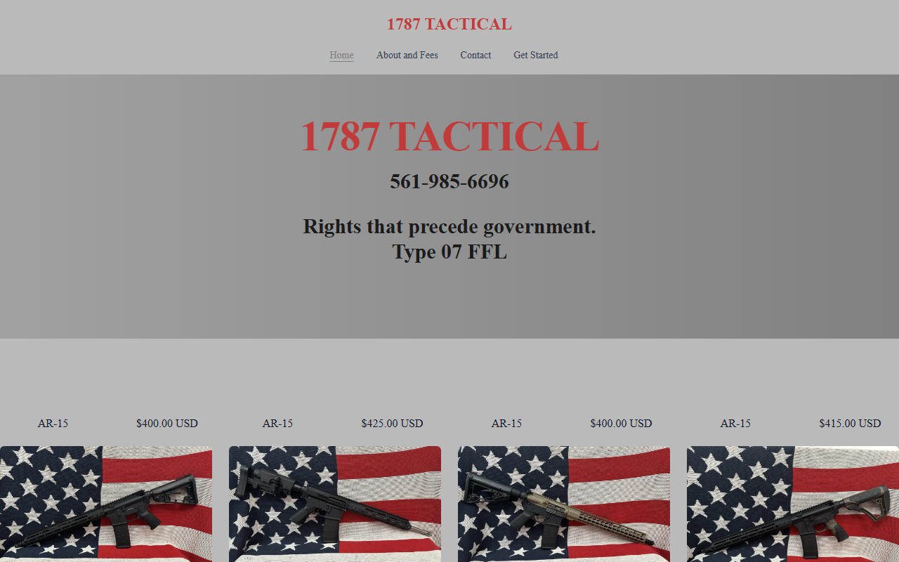 1787tactical.com screenshot
