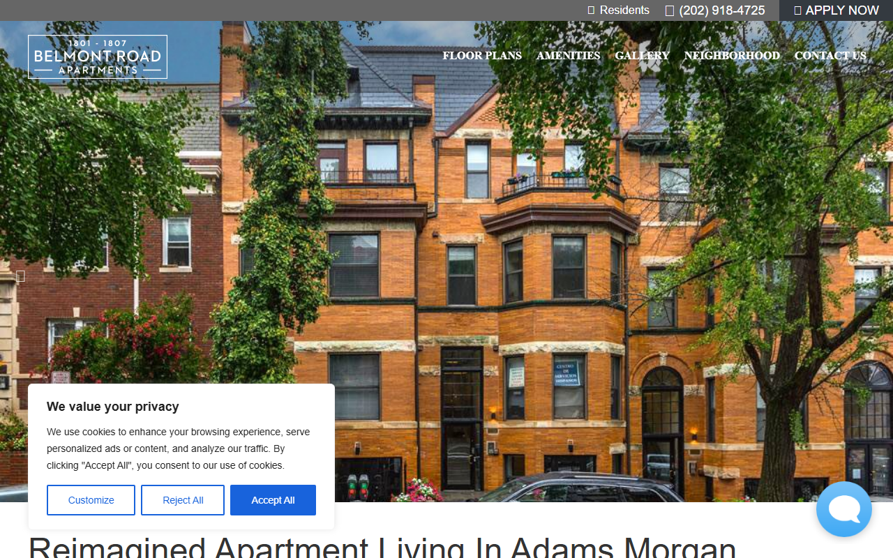 1801belmont.com screenshot