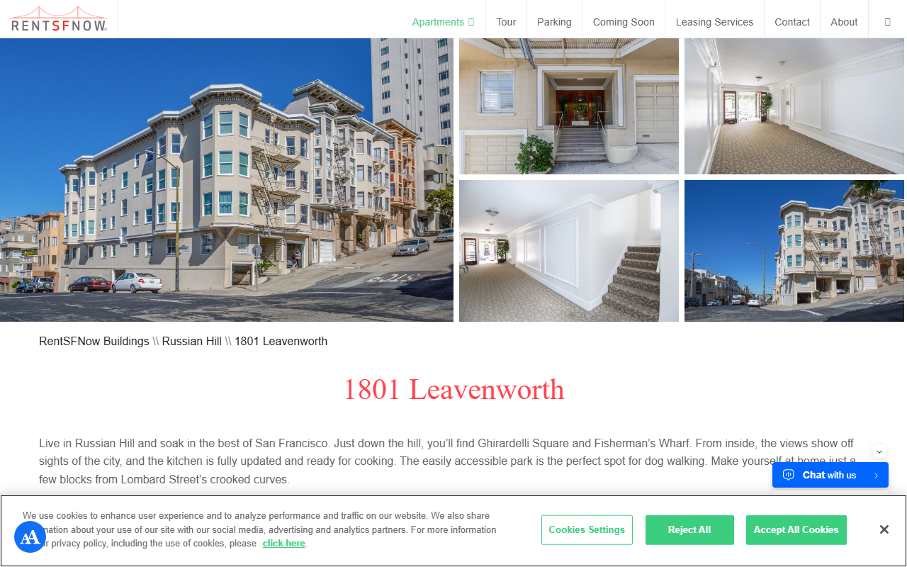 1801leavenworth.com screenshot