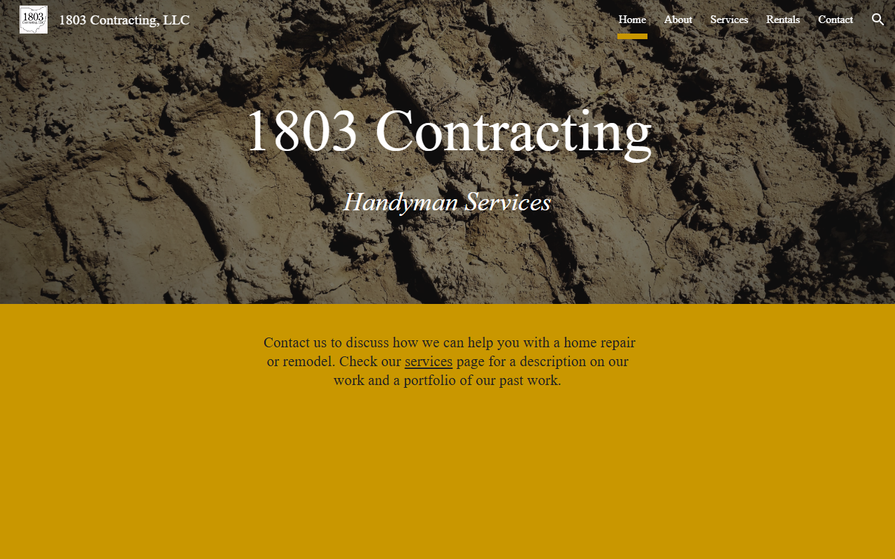 1803contracting.com screenshot