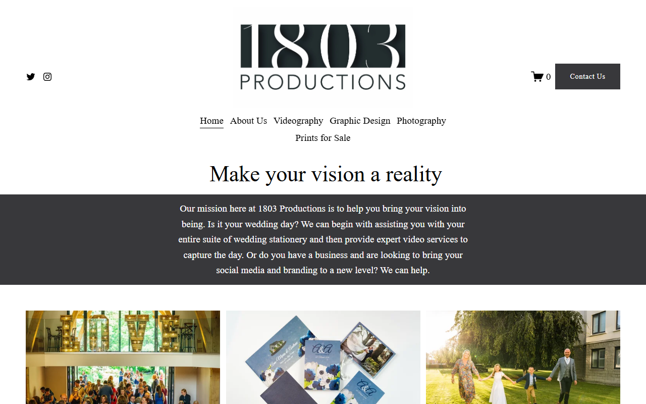 1803productions.com screenshot