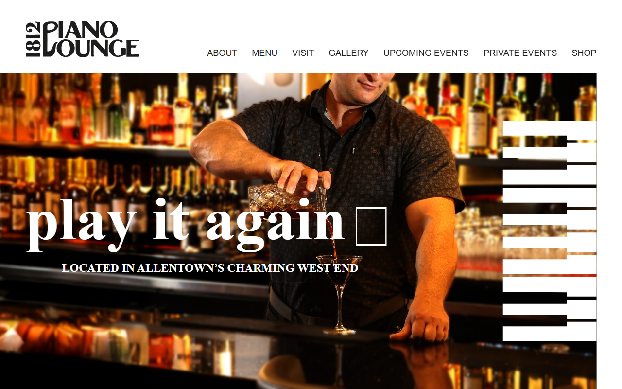 1812pianolounge.com screenshot