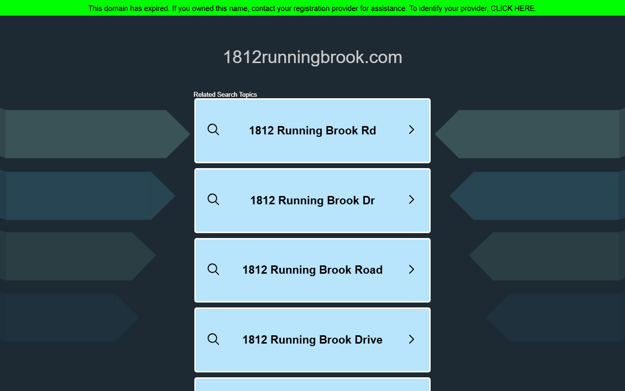 1812runningbrook.com screenshot