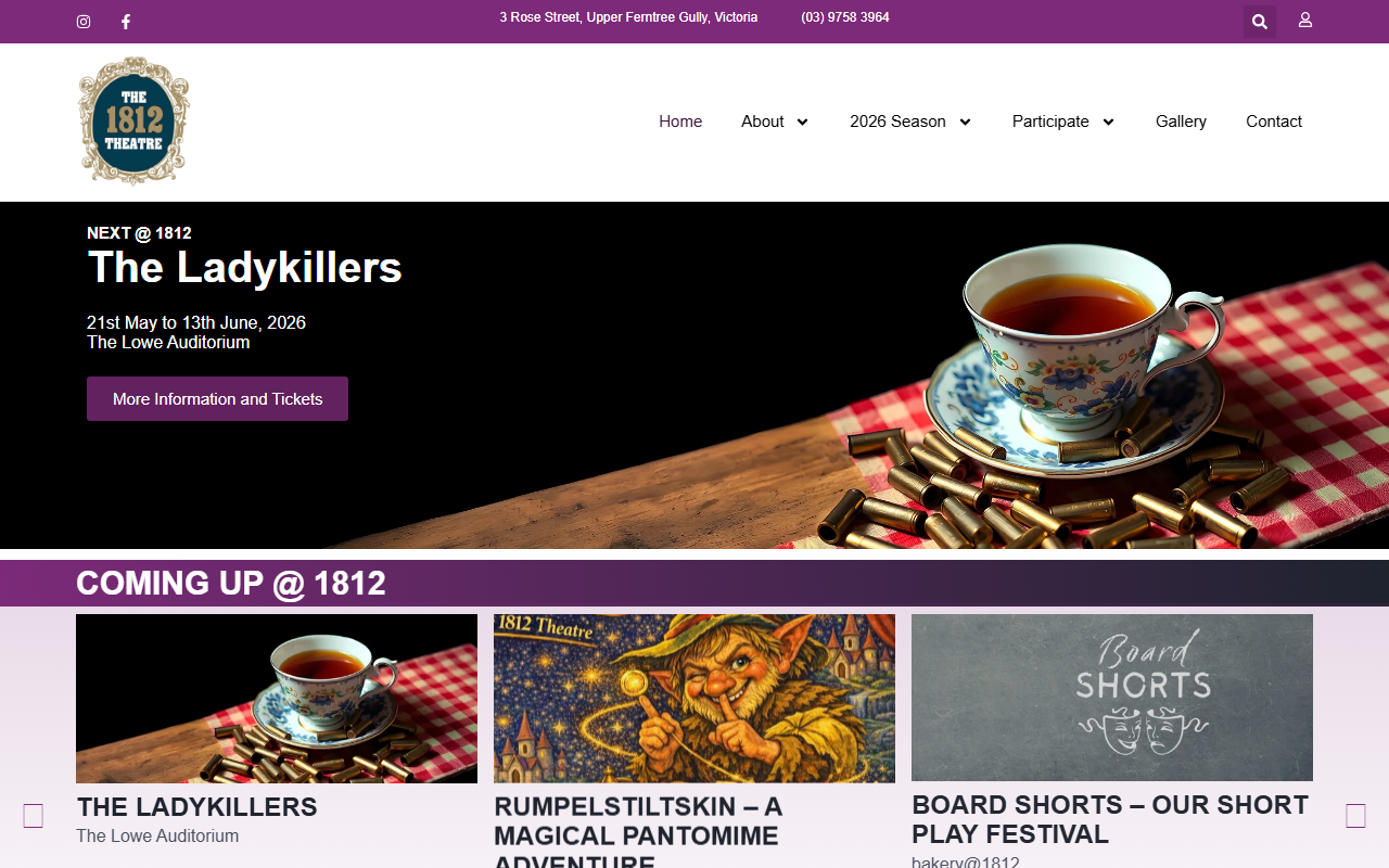 1812theatre.com screenshot