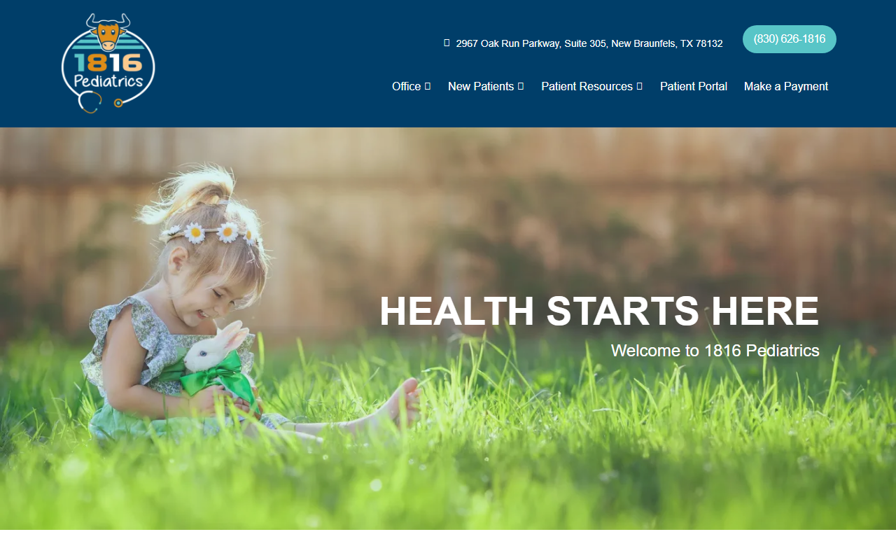1816pediatrics.com screenshot