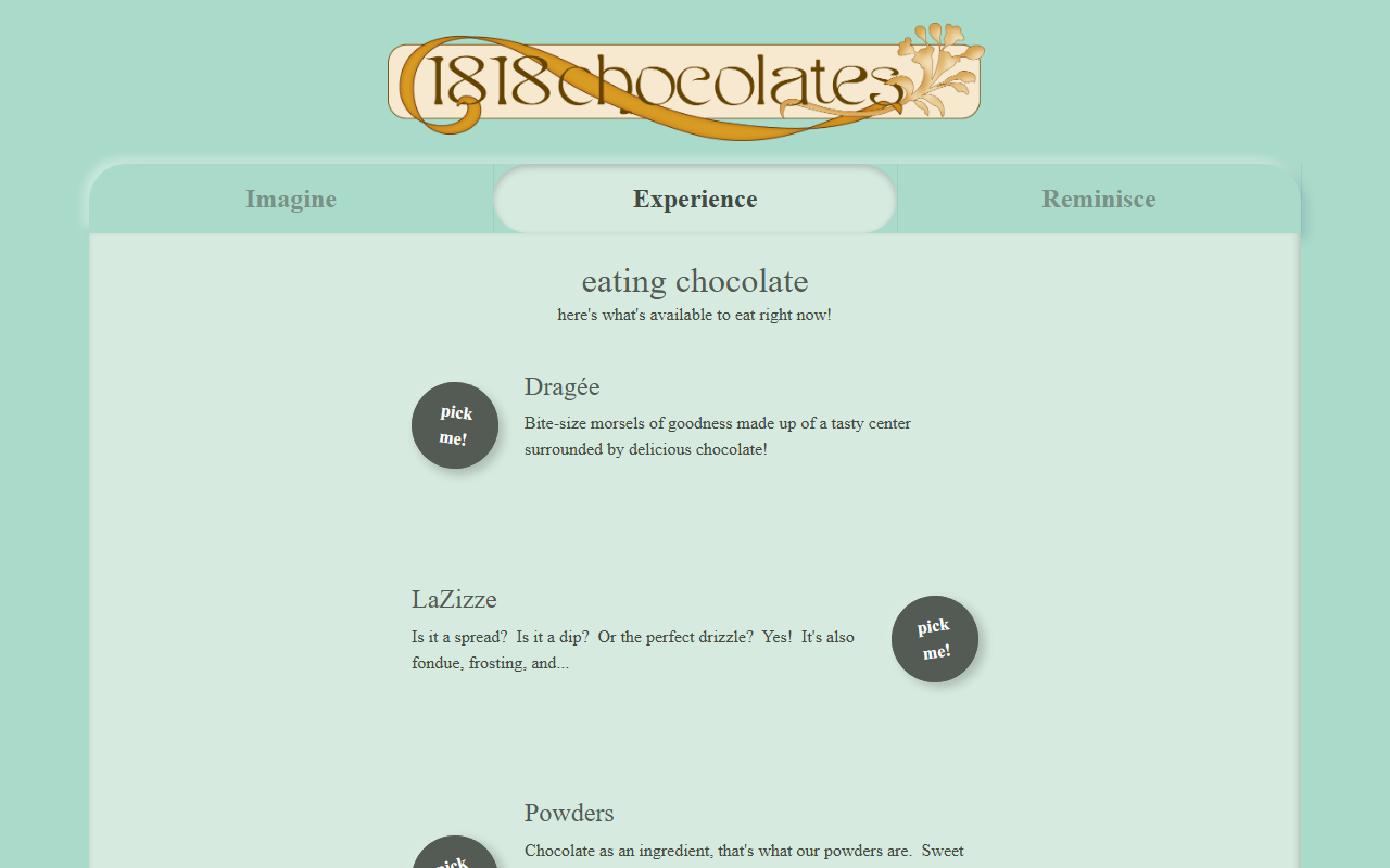 1818chocolate.com screenshot