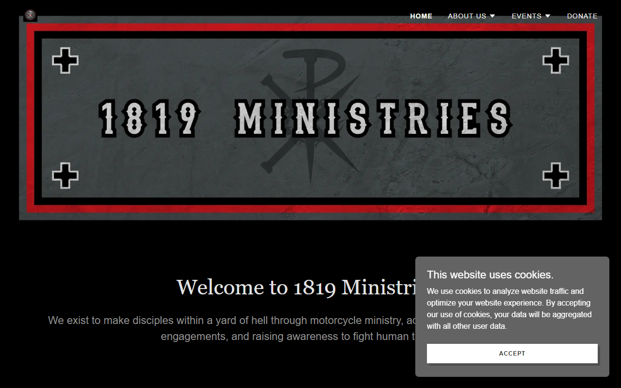 1819ministries.com screenshot