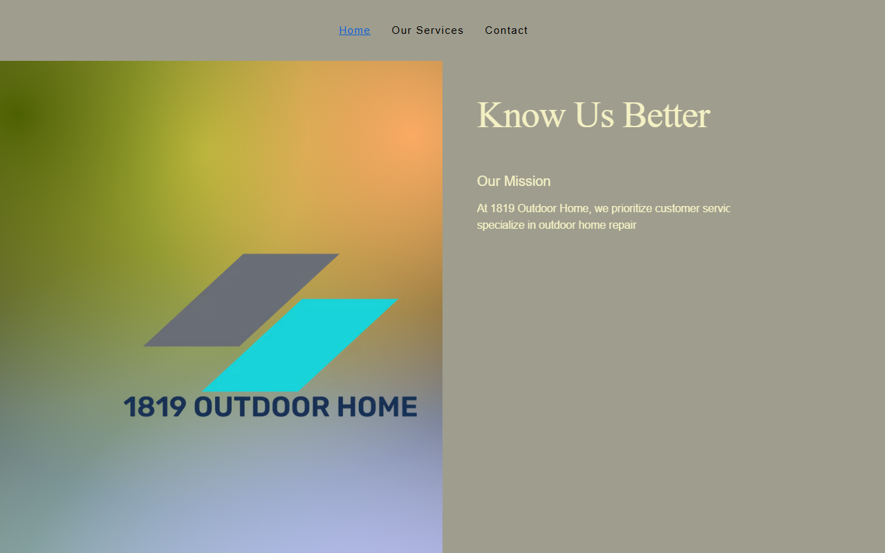 1819outdoorhome.com screenshot