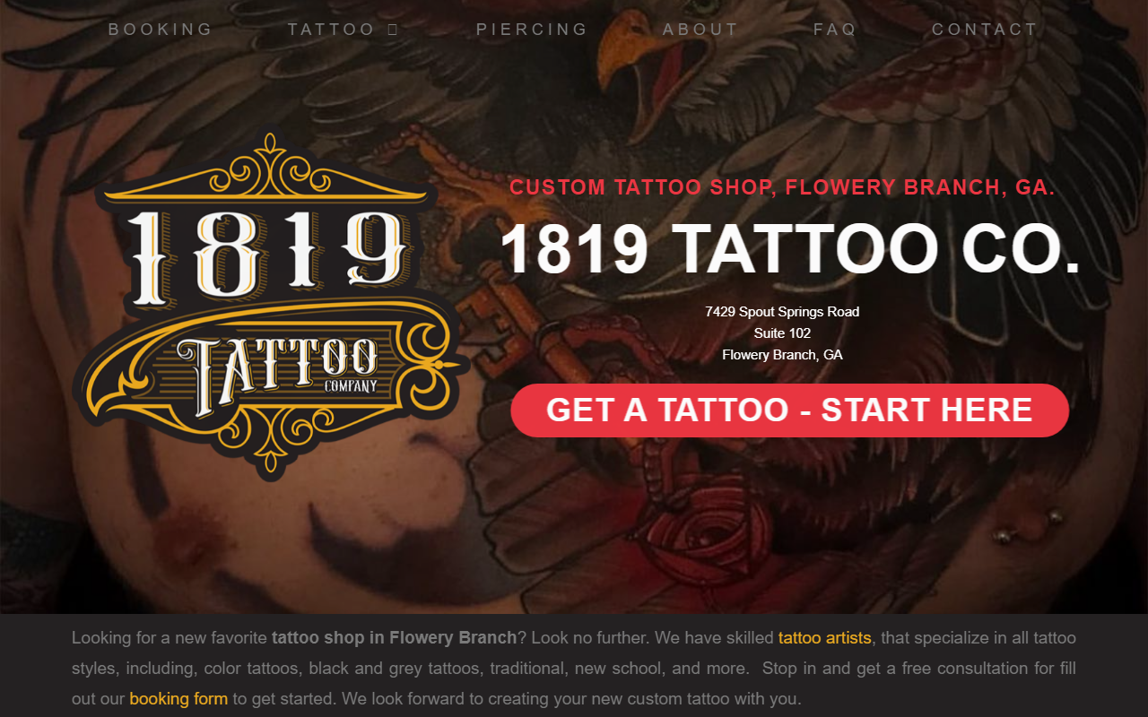 1819tattooco.com screenshot