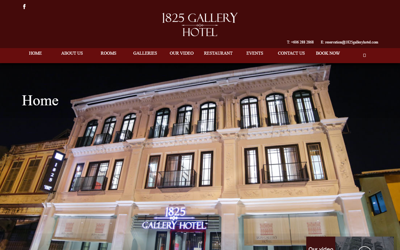 1825galleryhotel.com screenshot