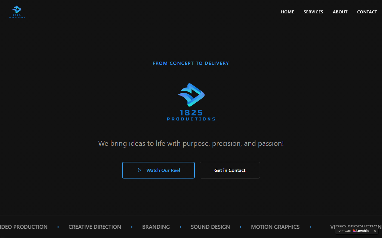 1825productions.com screenshot