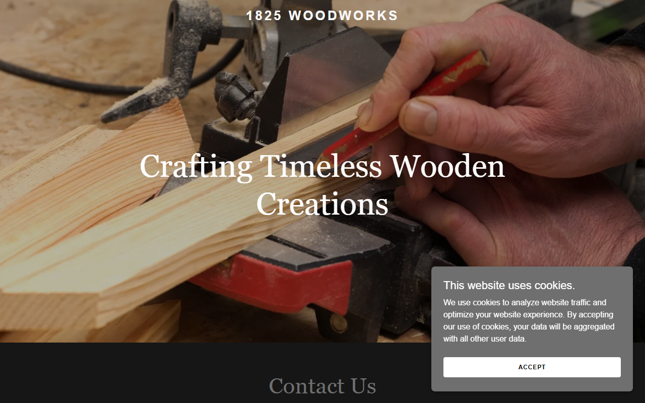 1825woodworks.com screenshot