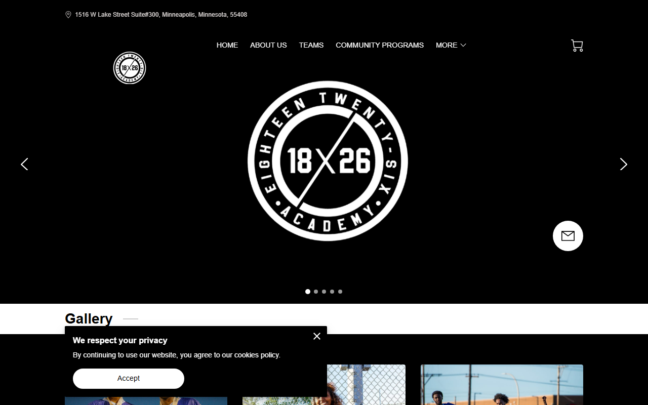 1826academy.com screenshot