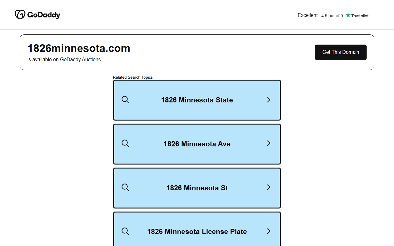 1826minnesota.com screenshot