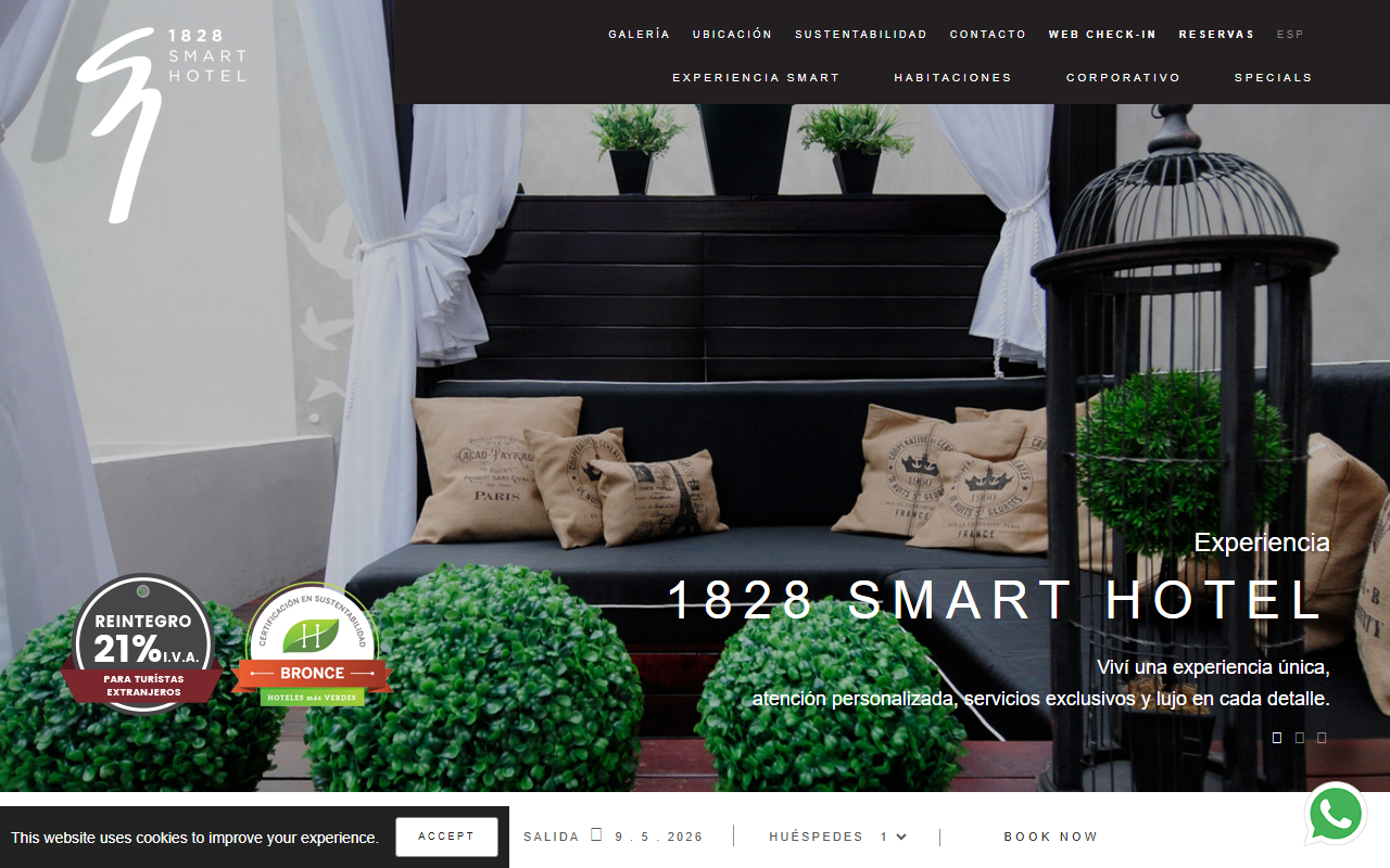 1828smarthotel.com screenshot