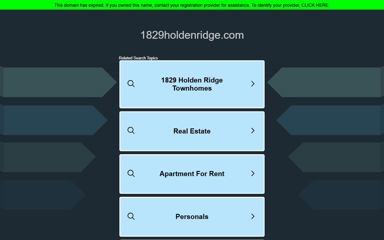 1829holdenridge.com screenshot