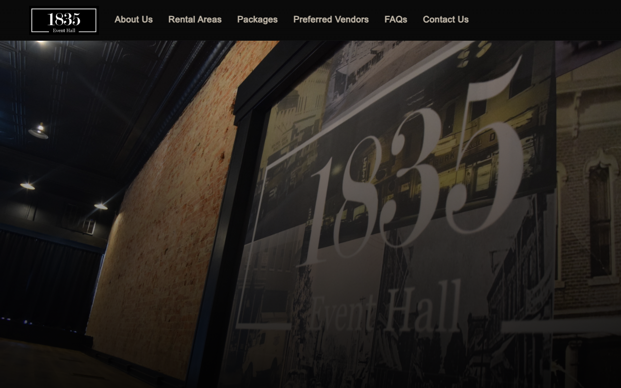 1835eventhall.com screenshot