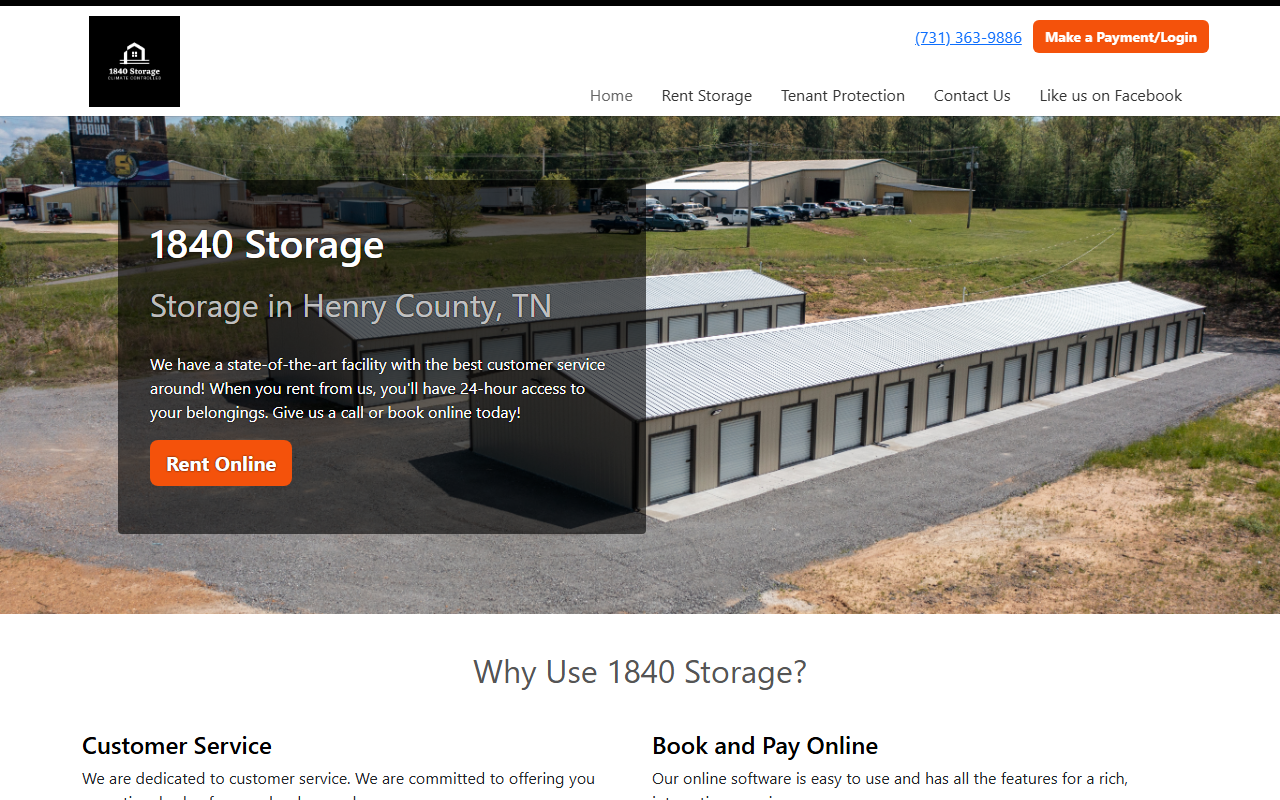 1840storage.com screenshot