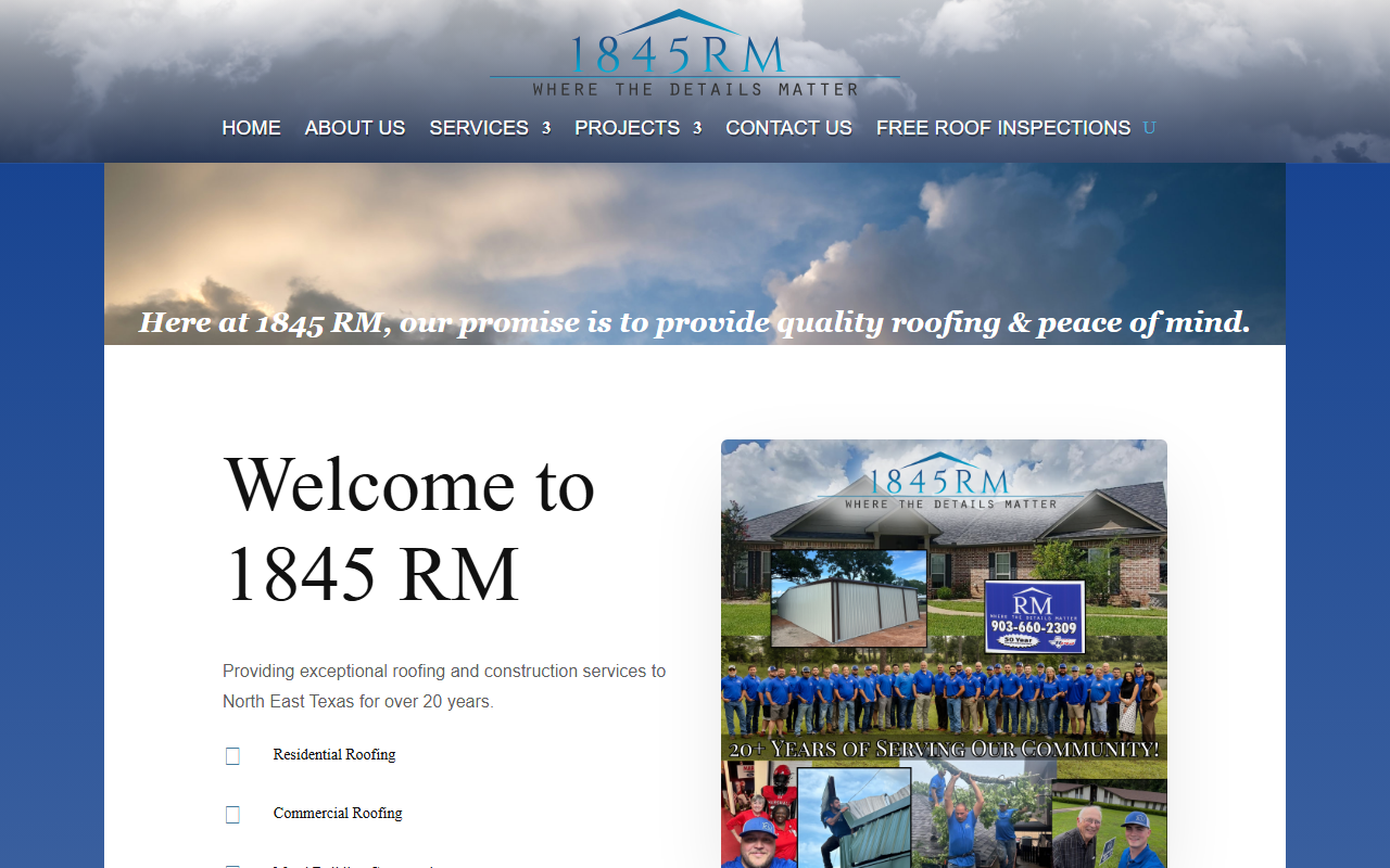 1845roofmasters.com screenshot