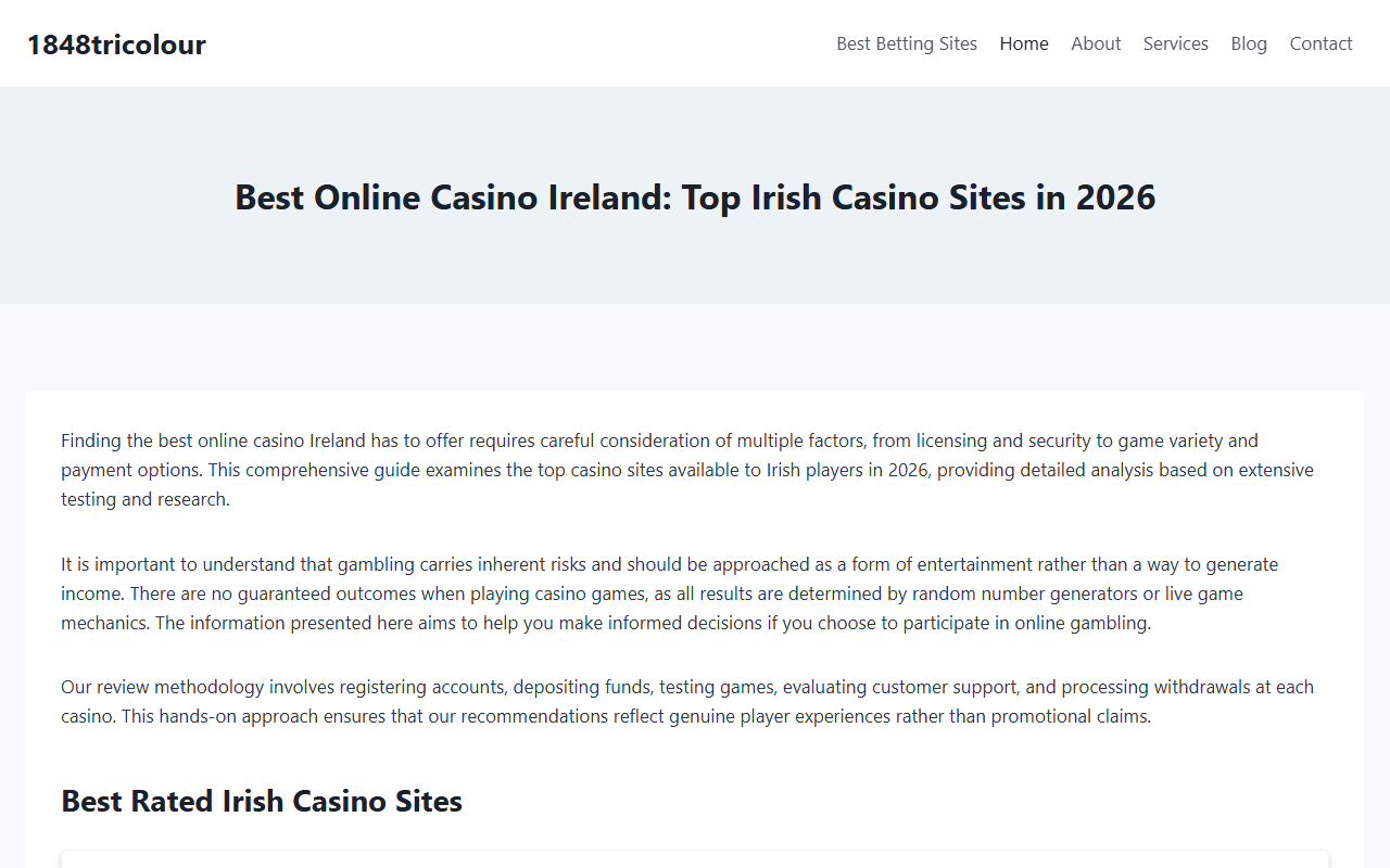 1848tricolour.com screenshot