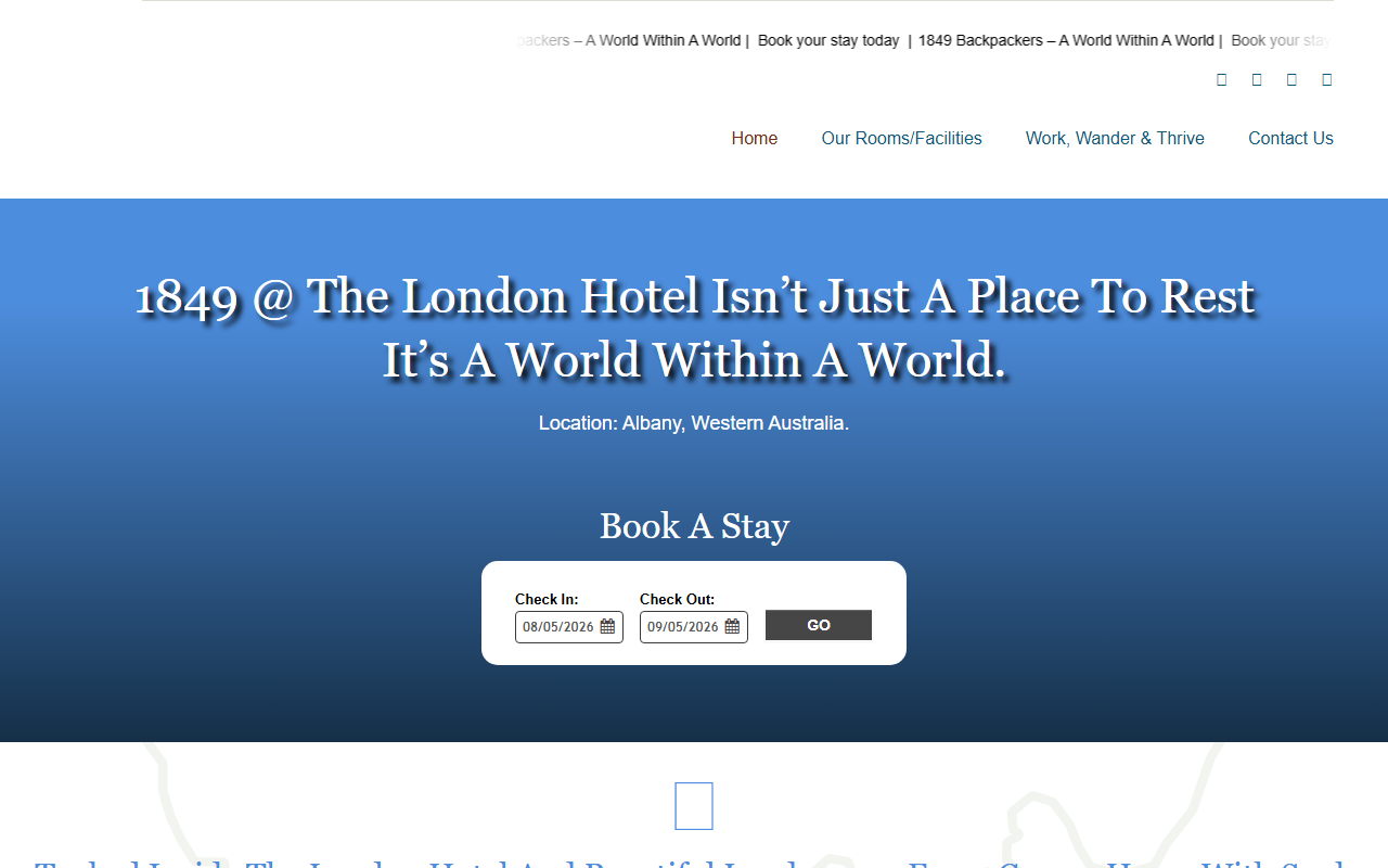 1849backpackers.com screenshot