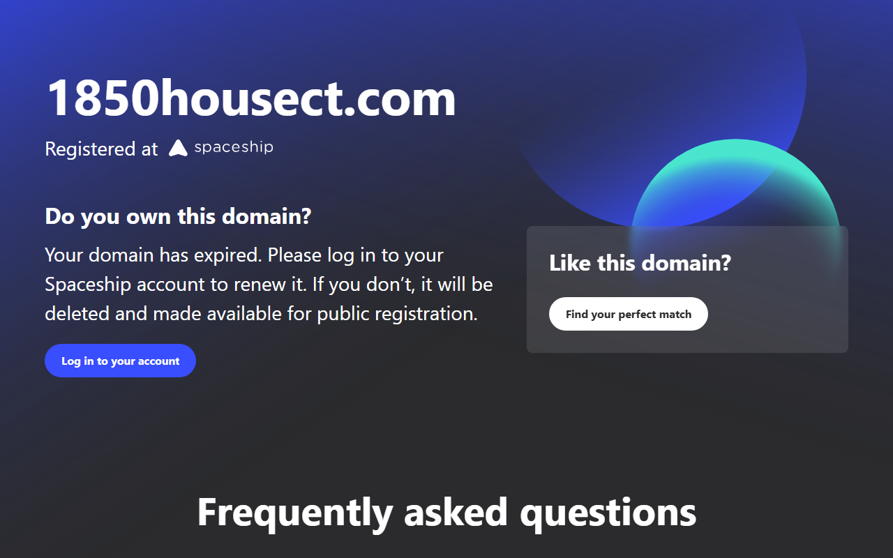 1850housect.com screenshot