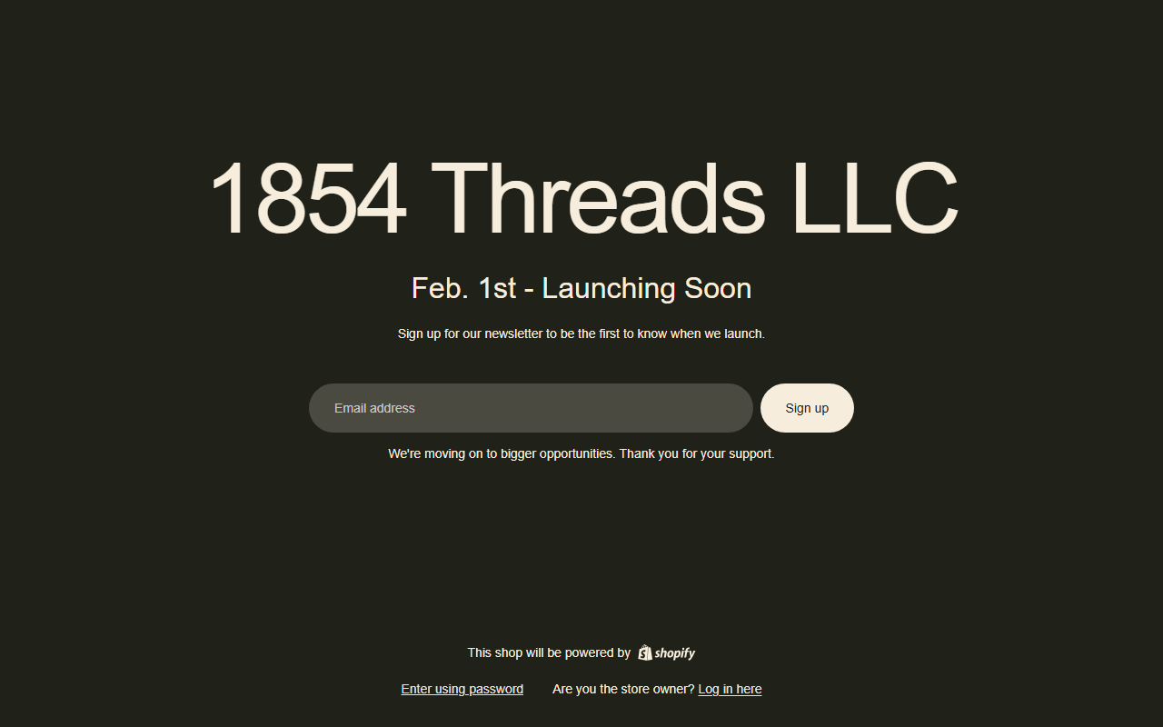 1854threads.com screenshot