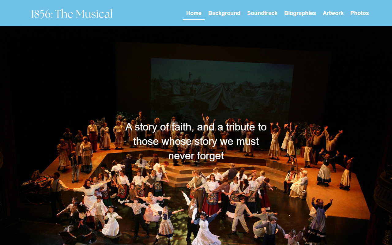 1856themusical.com screenshot