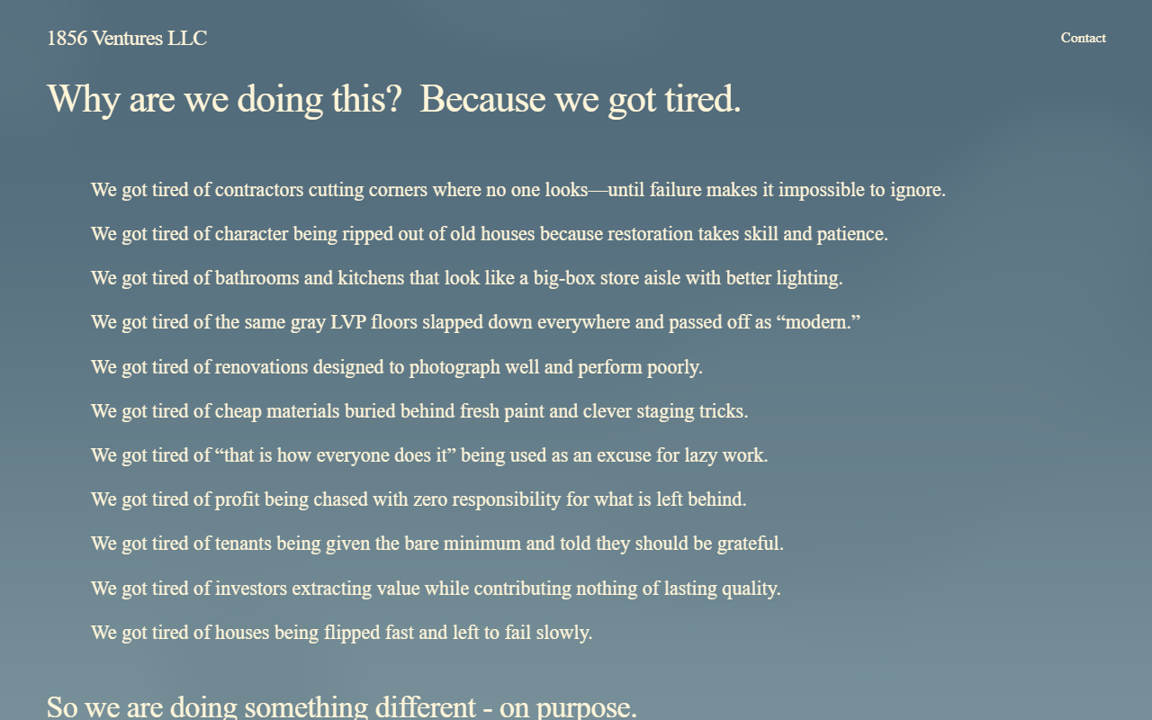 1856ventures.com screenshot