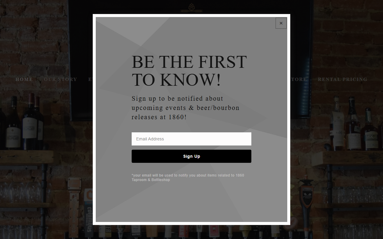 1860taproom.com screenshot