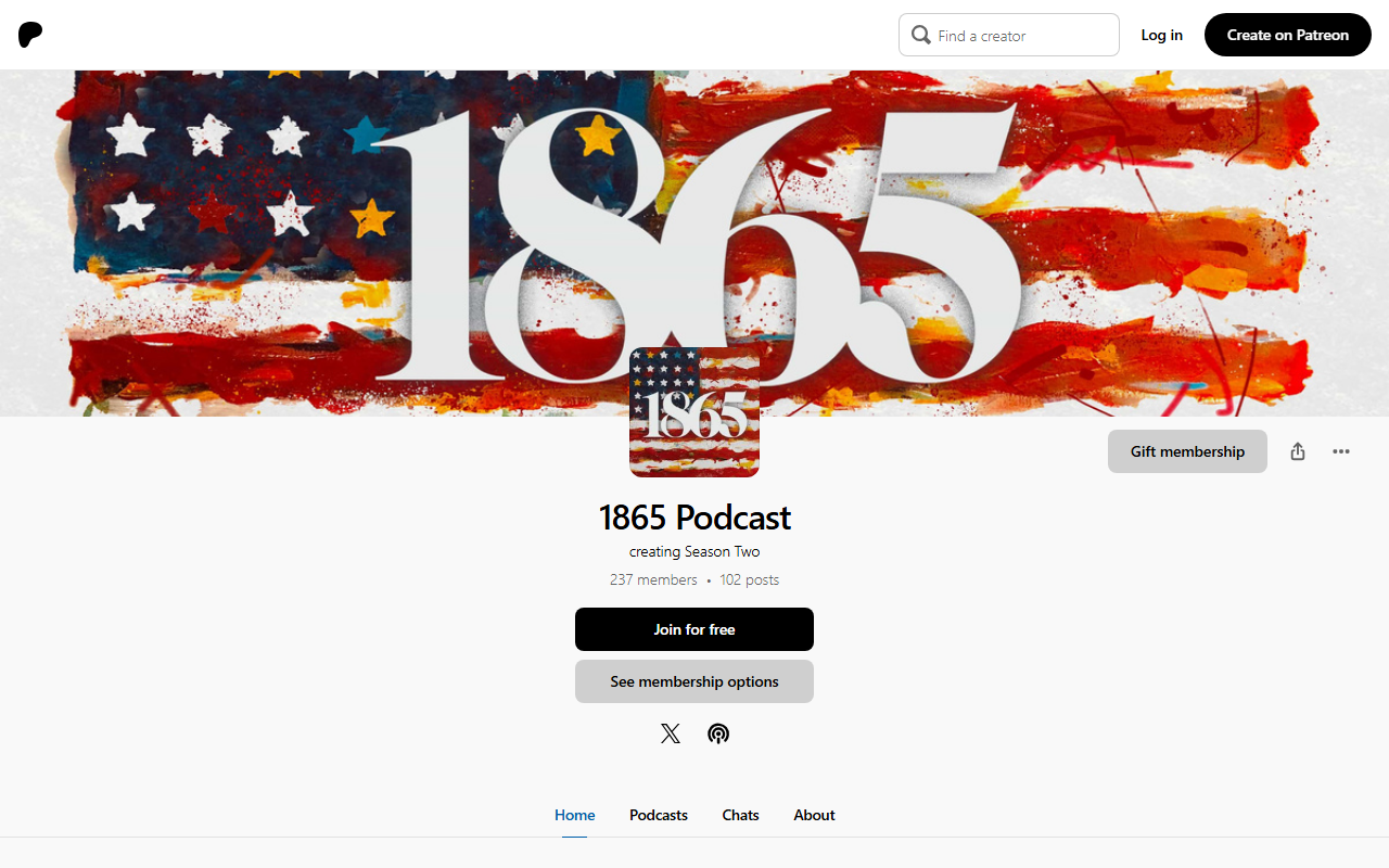 1865podcast.com screenshot