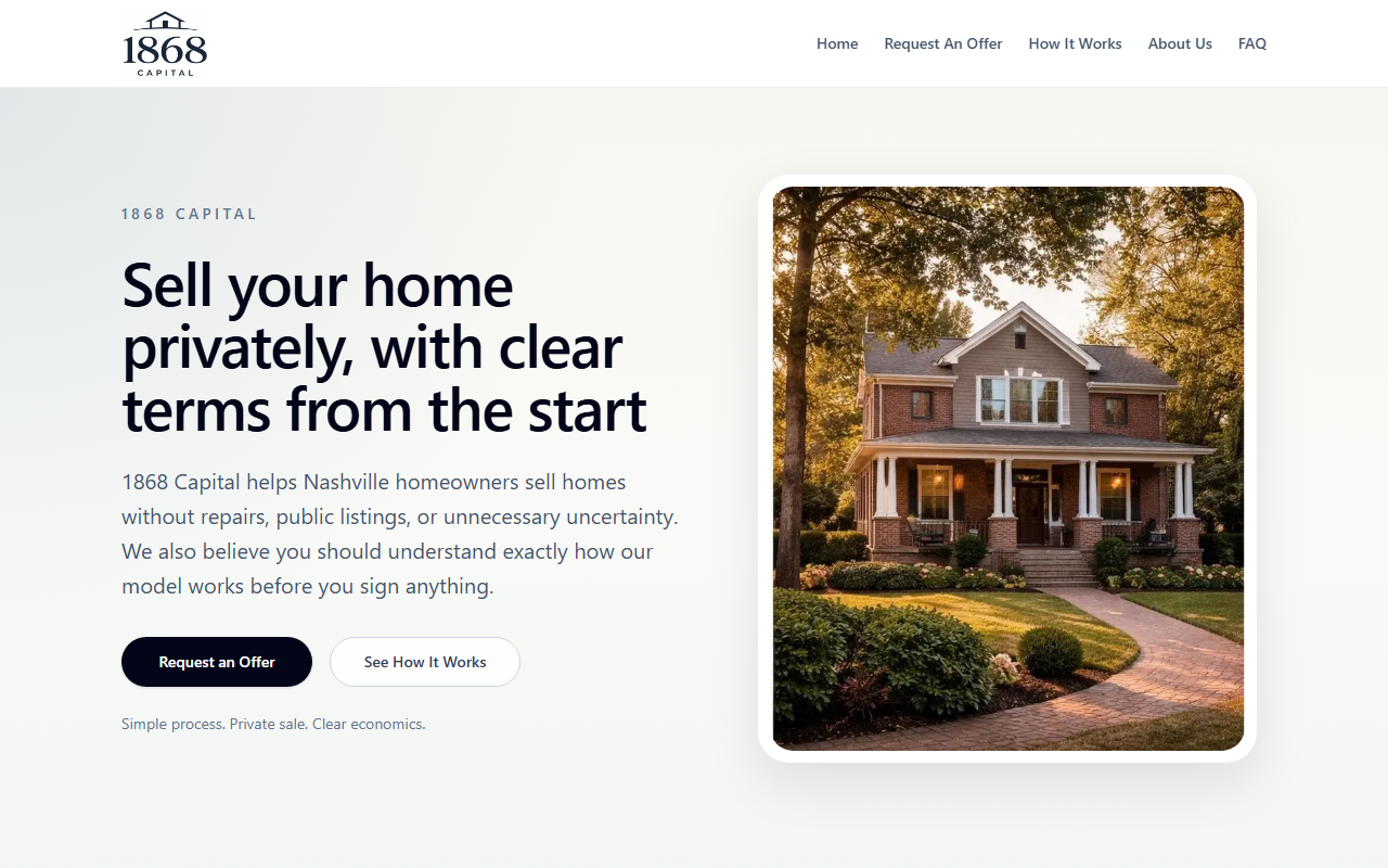 1868capitalhomes.com screenshot
