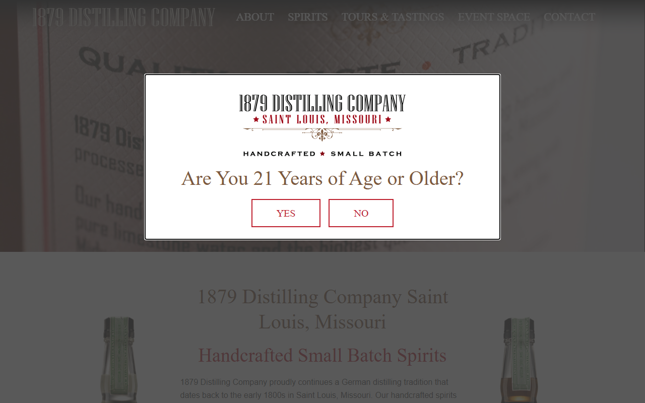 1879distilling.com screenshot