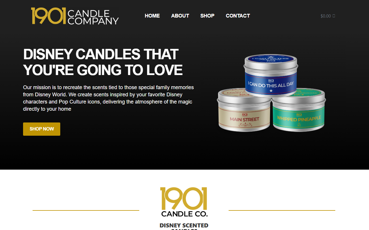 1901candleco.com screenshot